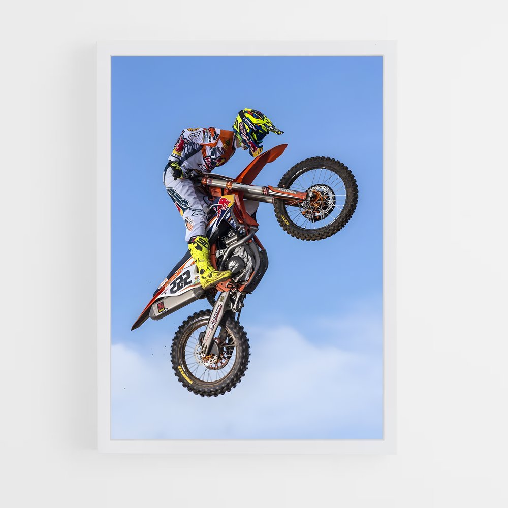 Poster Saut Vertigineux – affiche Moto Cross (vue 3)
