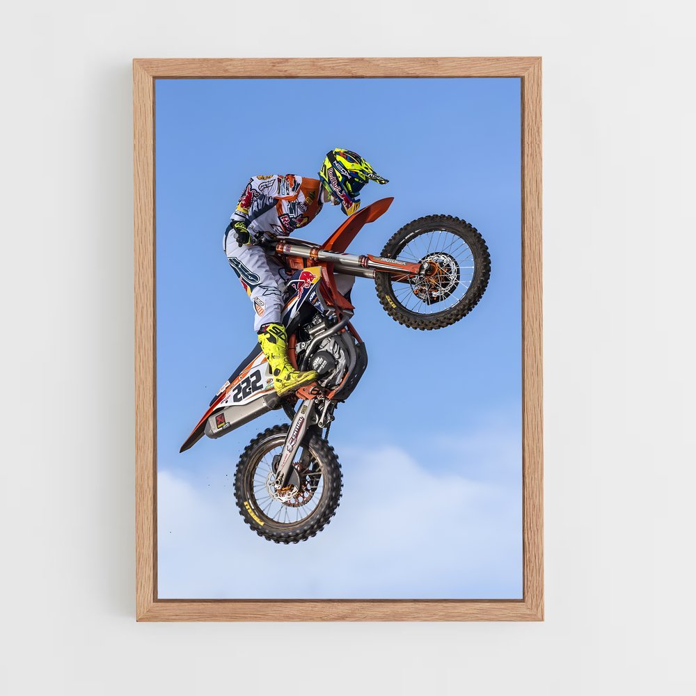 Poster Saut Vertigineux – affiche Moto Cross (vue 4)
