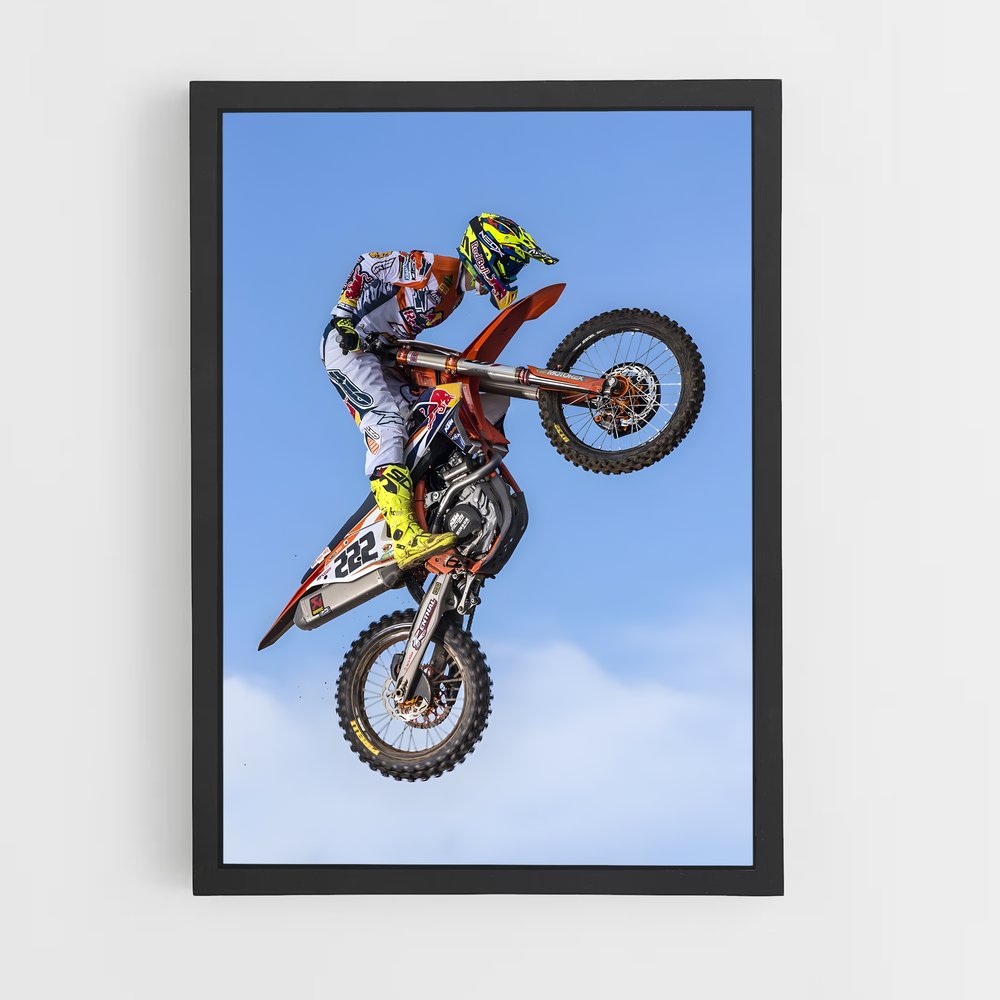 Poster Saut Vertigineux – affiche Moto Cross (vue 2)