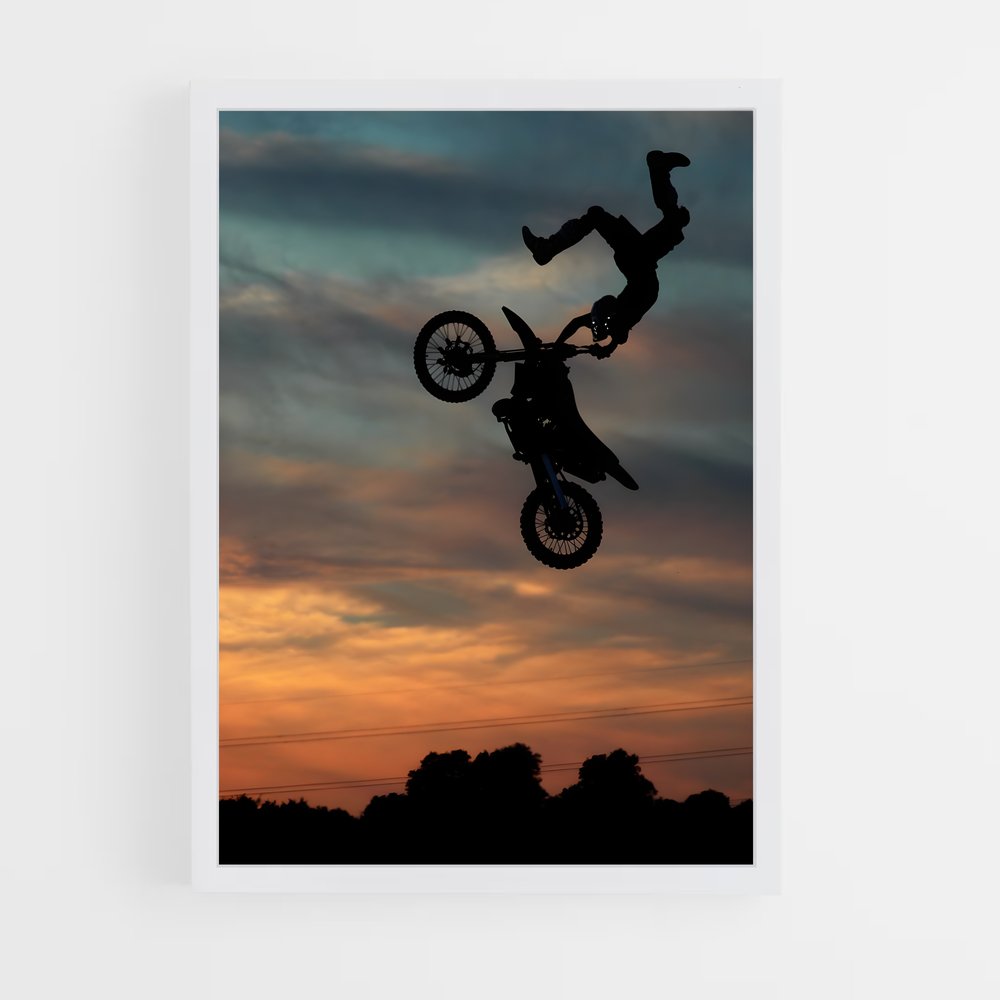 Poster Acrobatie Céleste – affiche Moto Cross (vue 3)