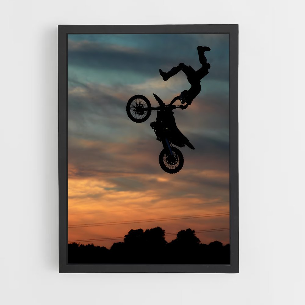 Poster Acrobatie Céleste – affiche Moto Cross (vue 2)