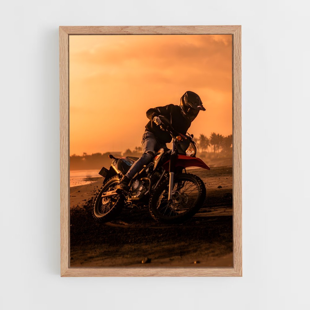 Poster Sunset Drift Moto-Cross – affiche Moto Cross (vue 4)