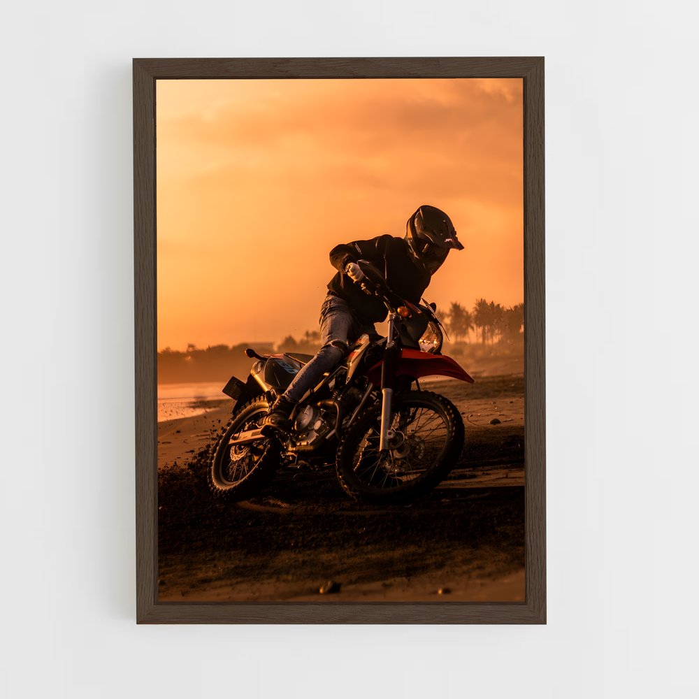 Poster Sunset Drift Moto-Cross – affiche Moto Cross (vue 5)