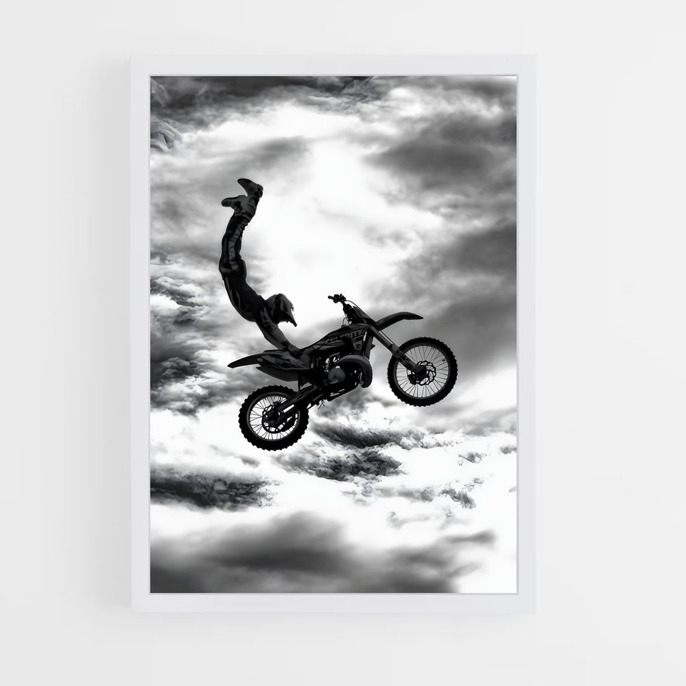 Poster Frisson Acrobatie – affiche Moto Cross (vue 3)