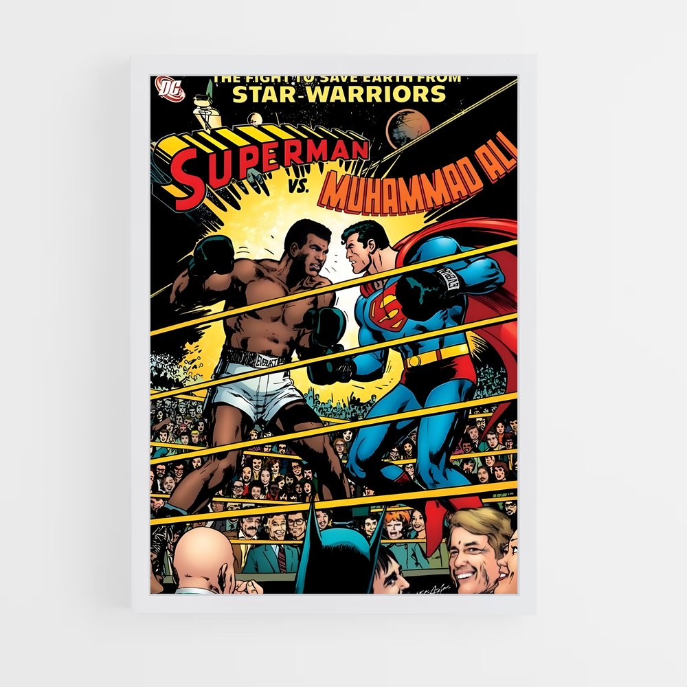 Poster Muhammad Ali vs Superman (vue 3)