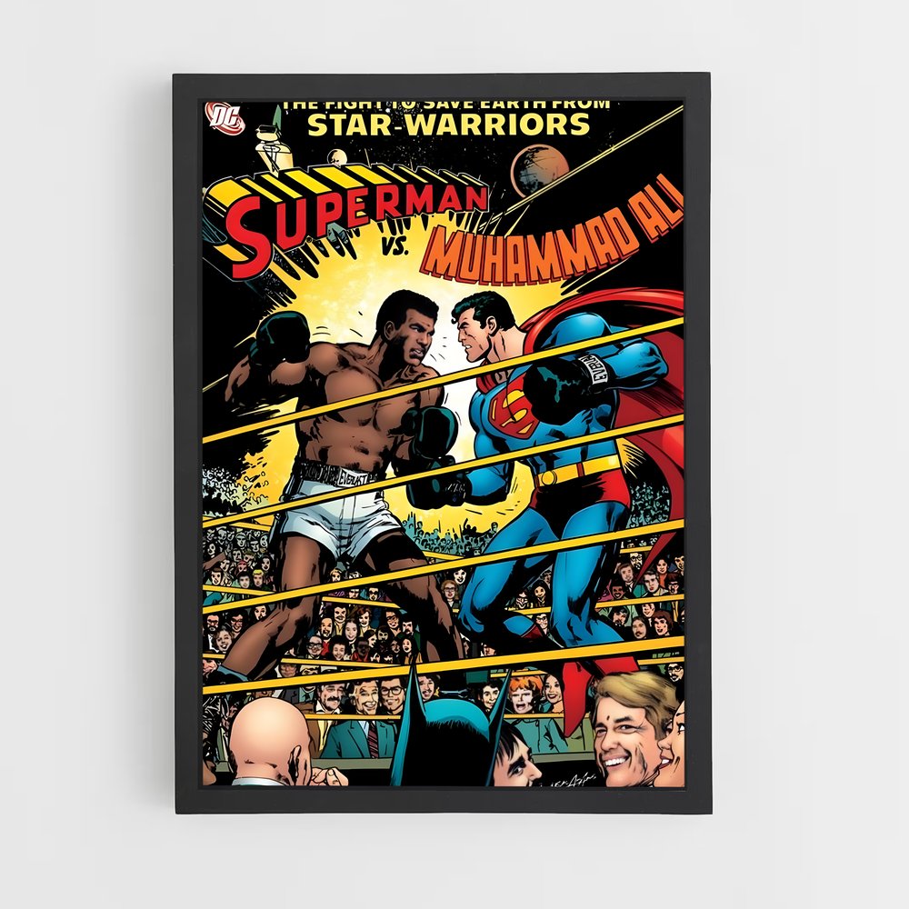Poster Muhammad Ali vs Superman (vue 2)