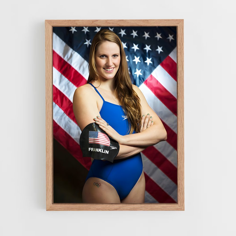 Poster Élan Aquatique Américain – affiche Natation (vue 4)
