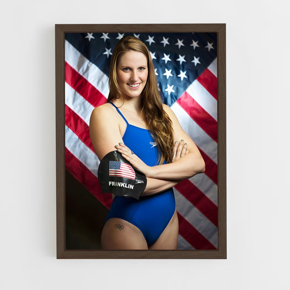 Poster Élan Aquatique Américain – affiche Natation (vue 5)
