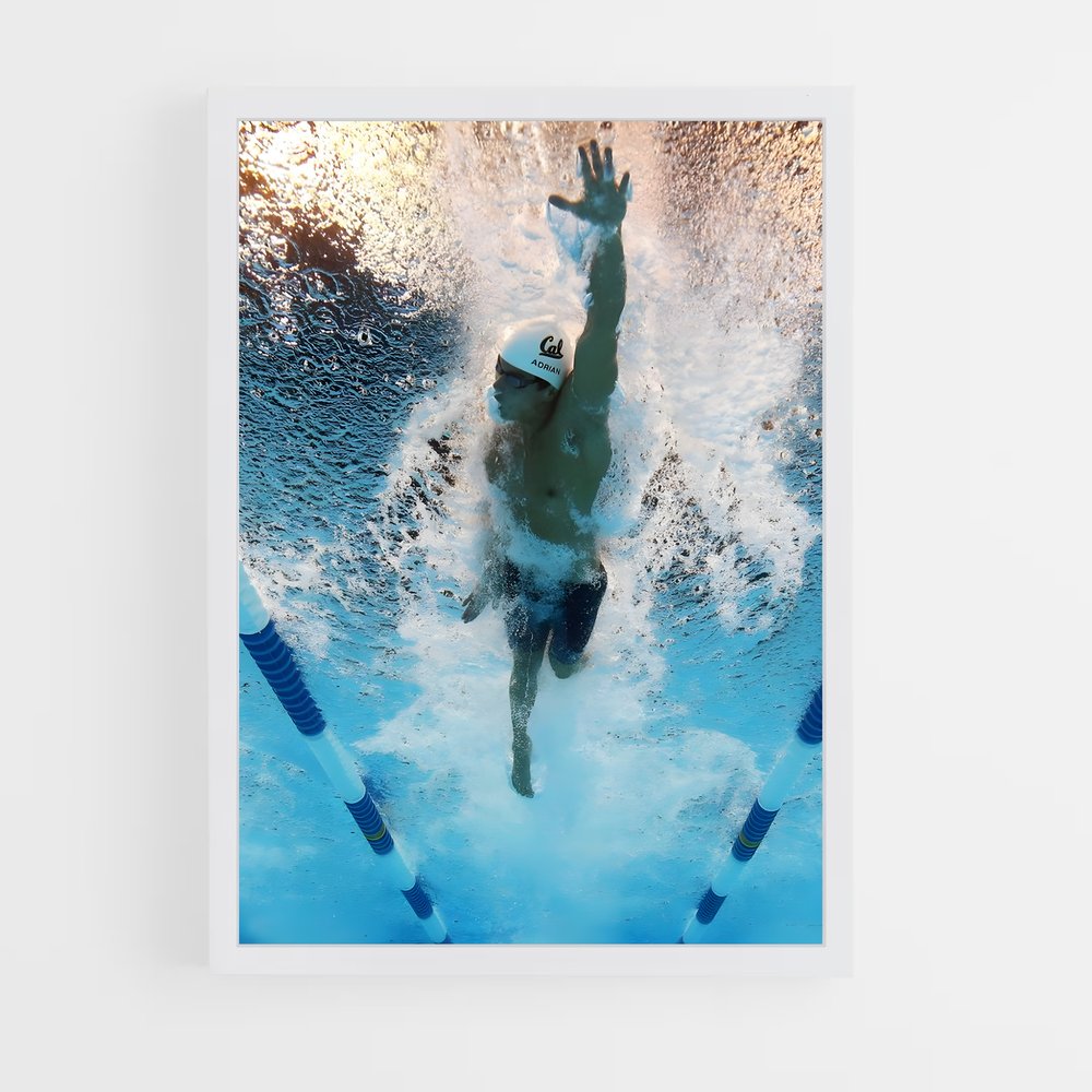 Poster Frappe Aquatique – affiche Natation (vue 3)