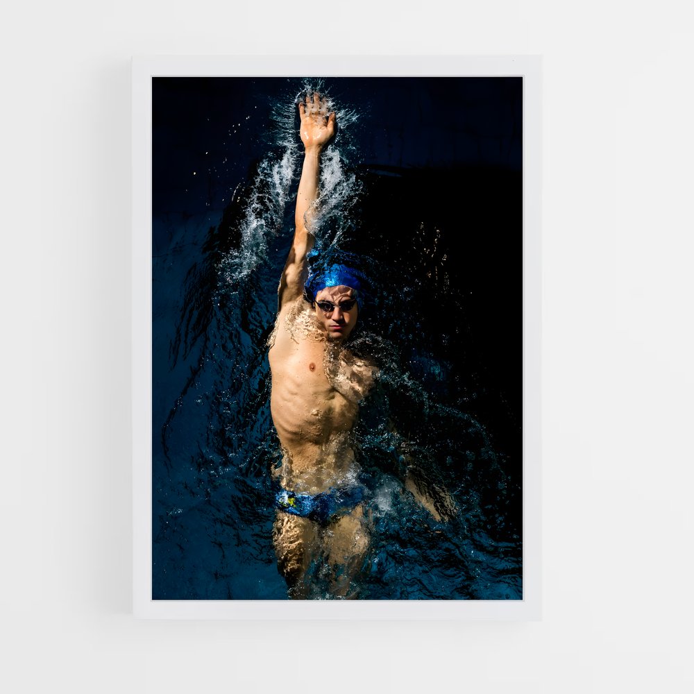 Poster Plongeon Lumineux – affiche Natation (vue 3)