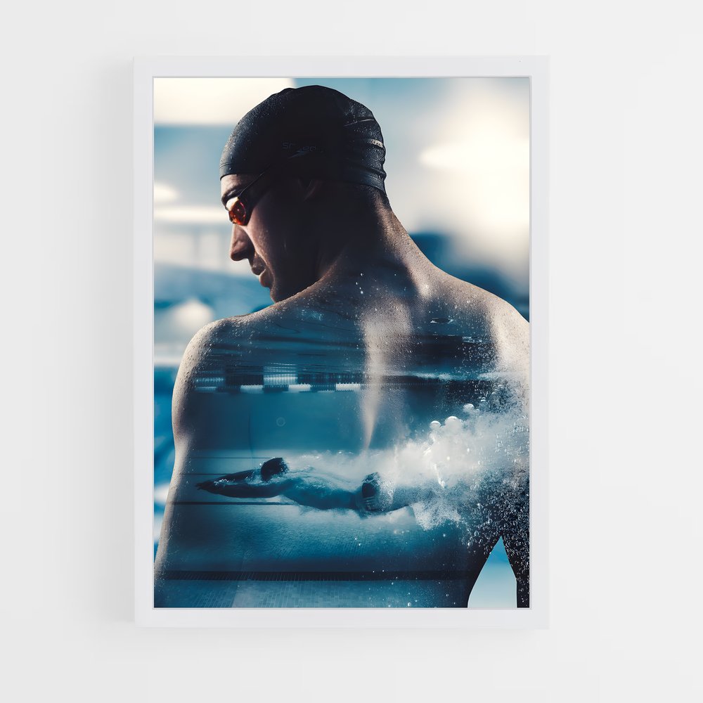 Poster Fusion Aquatique – affiche Natation (vue 3)