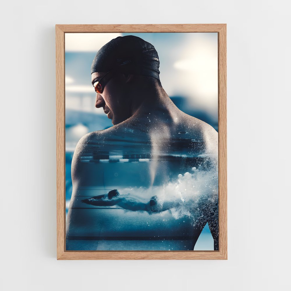 Poster Fusion Aquatique – affiche Natation (vue 4)