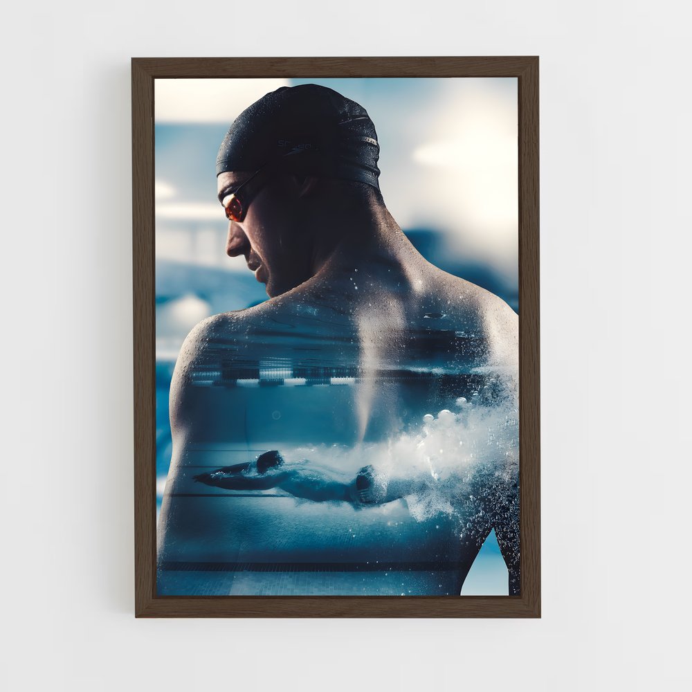 Poster Fusion Aquatique – affiche Natation (vue 5)
