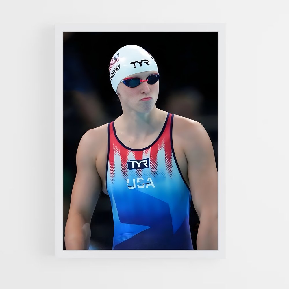 Poster Swimmer USA – affiche Natation (vue 3)
