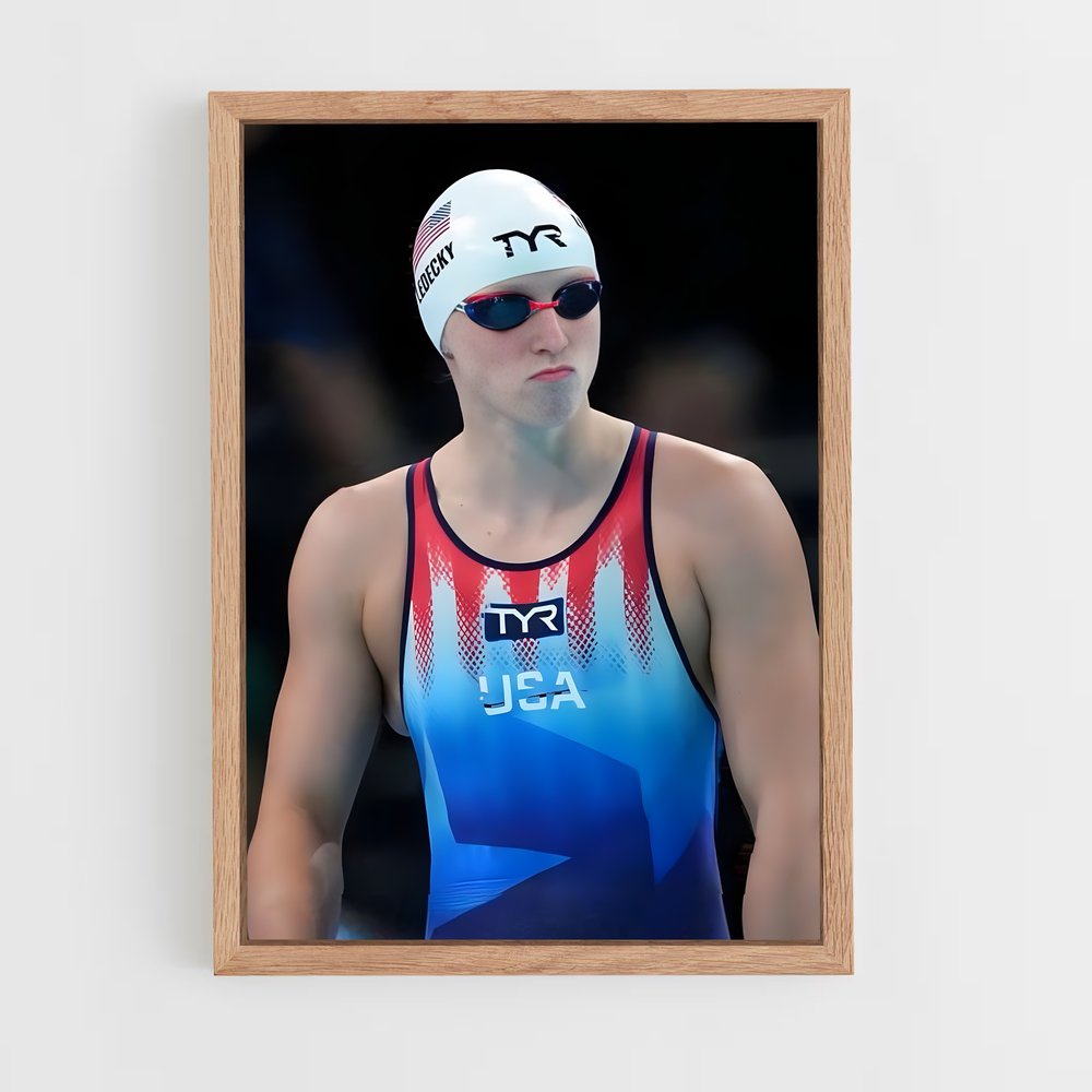 Poster Swimmer USA – affiche Natation (vue 4)