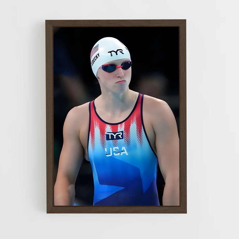 Poster Swimmer USA – affiche Natation (vue 5)