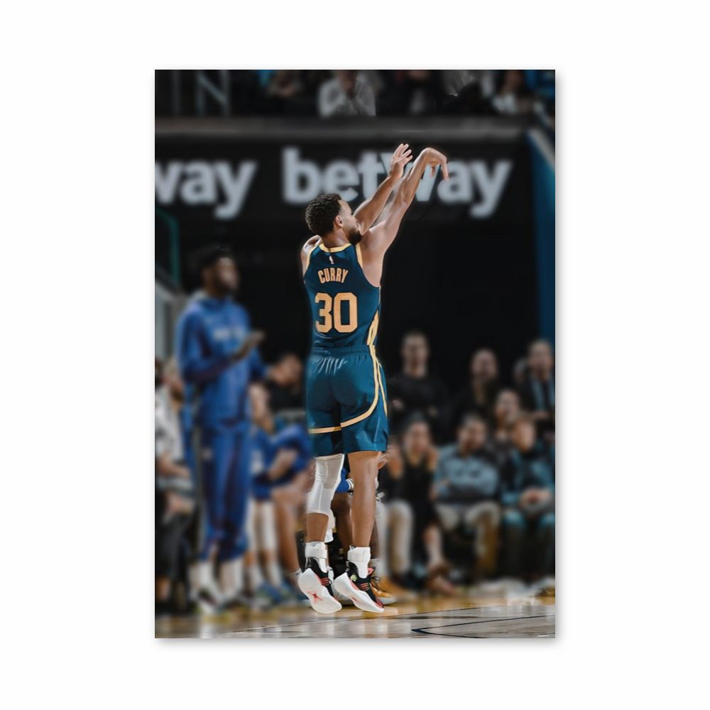 Poster Curry Lancé – affiche Basketball