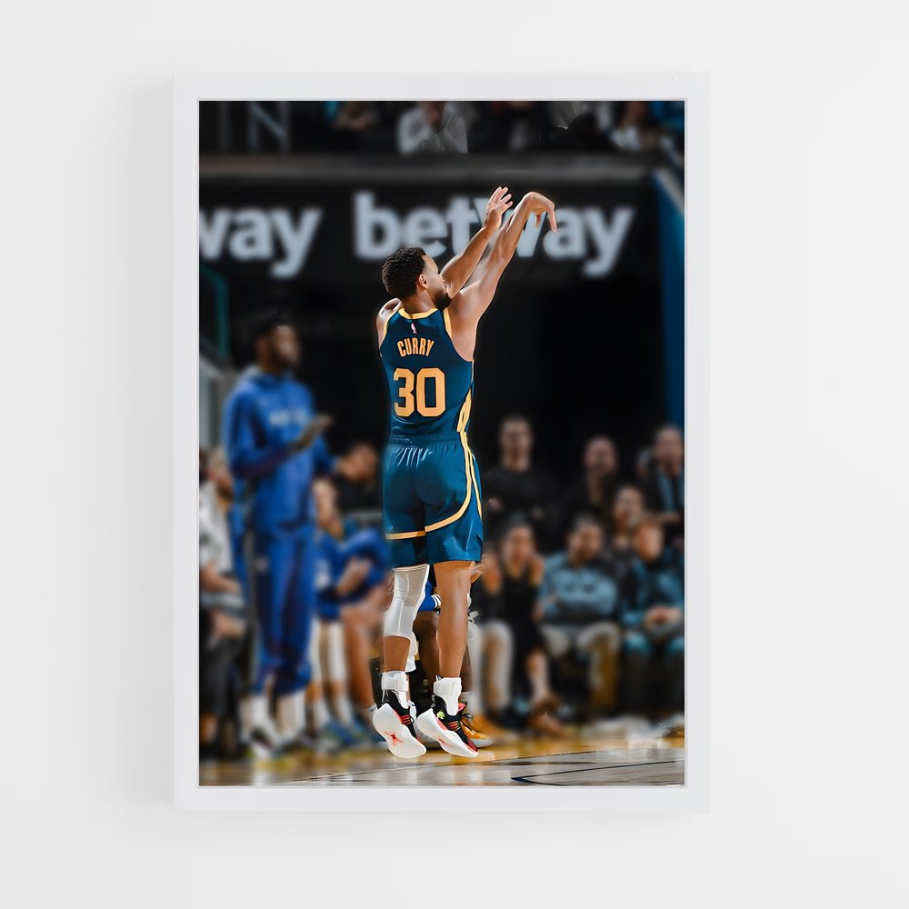 Poster Curry Lancé – affiche Basketball (vue 3)