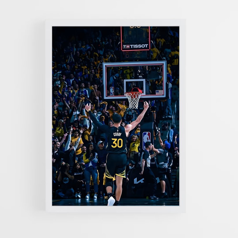 Poster Curry Célébration – affiche Basketball (vue 3)