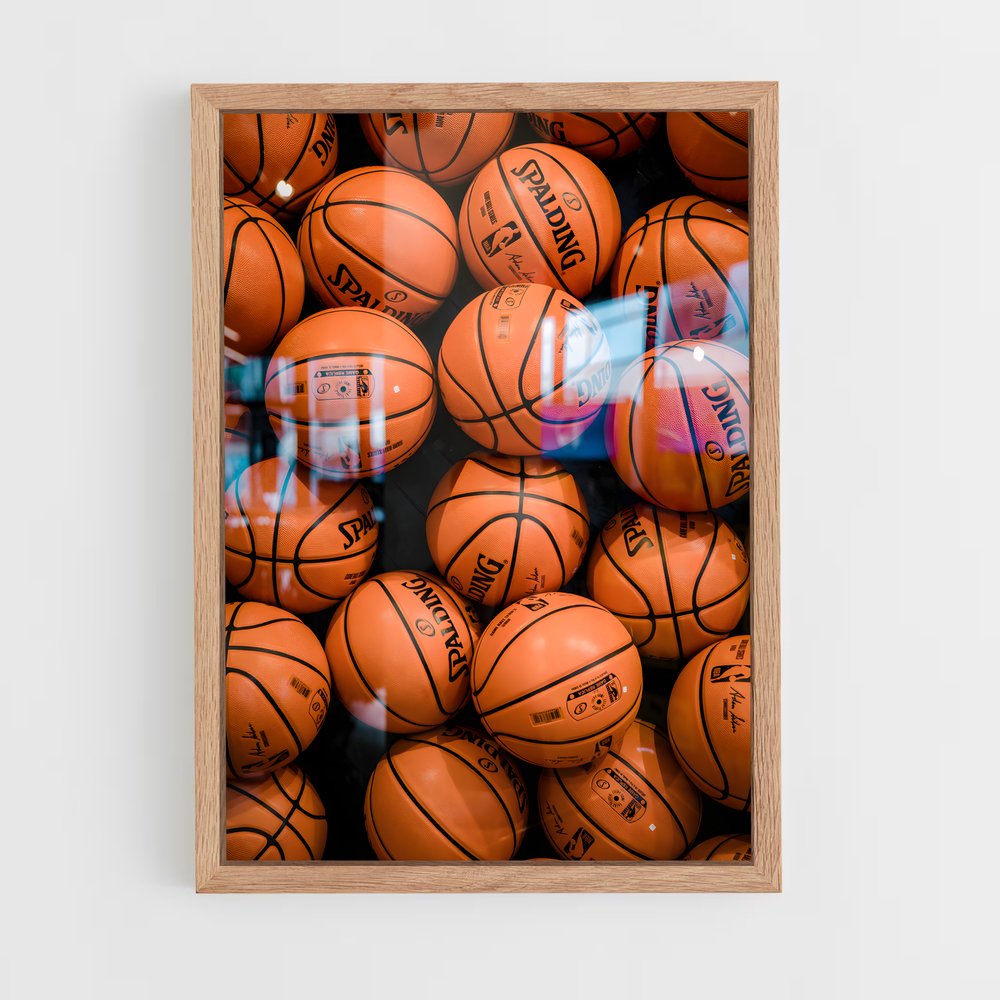 Poster Ballons Basket – affiche Basketball (vue 4)