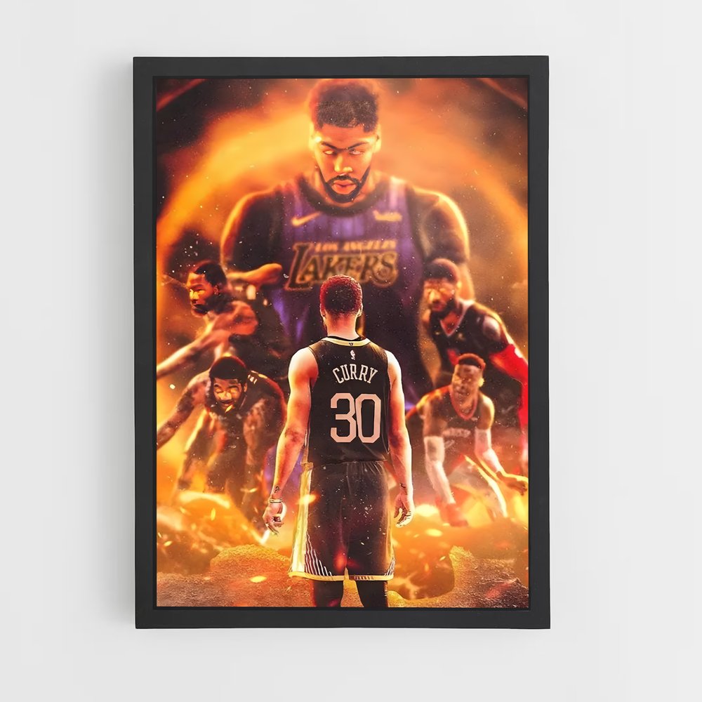 Poster NBA Curry – affiche Basketball (vue 2)