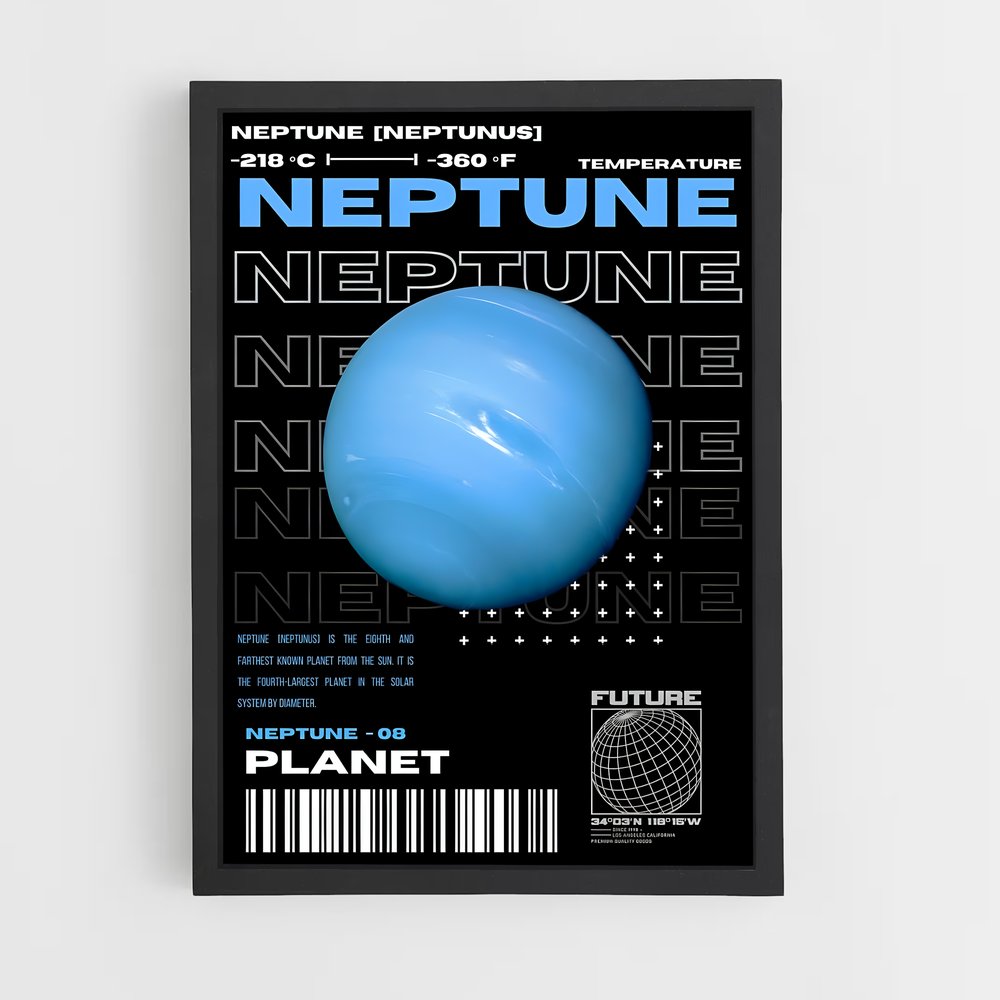 Poster Neptune Température (vue 2)