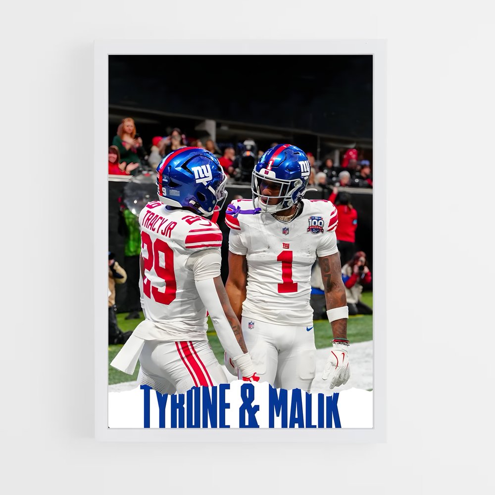 Poster New York Giants Duo – affiche Football US (vue 3)