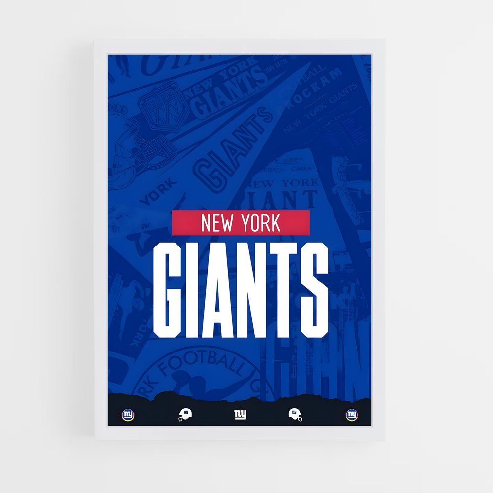 Poster New York Giants Heritage – affiche Football US (vue 3)