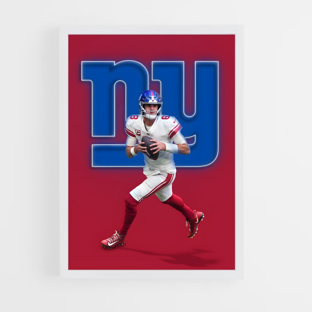 Poster New York Giants Quarterback – affiche Football US (vue 3)