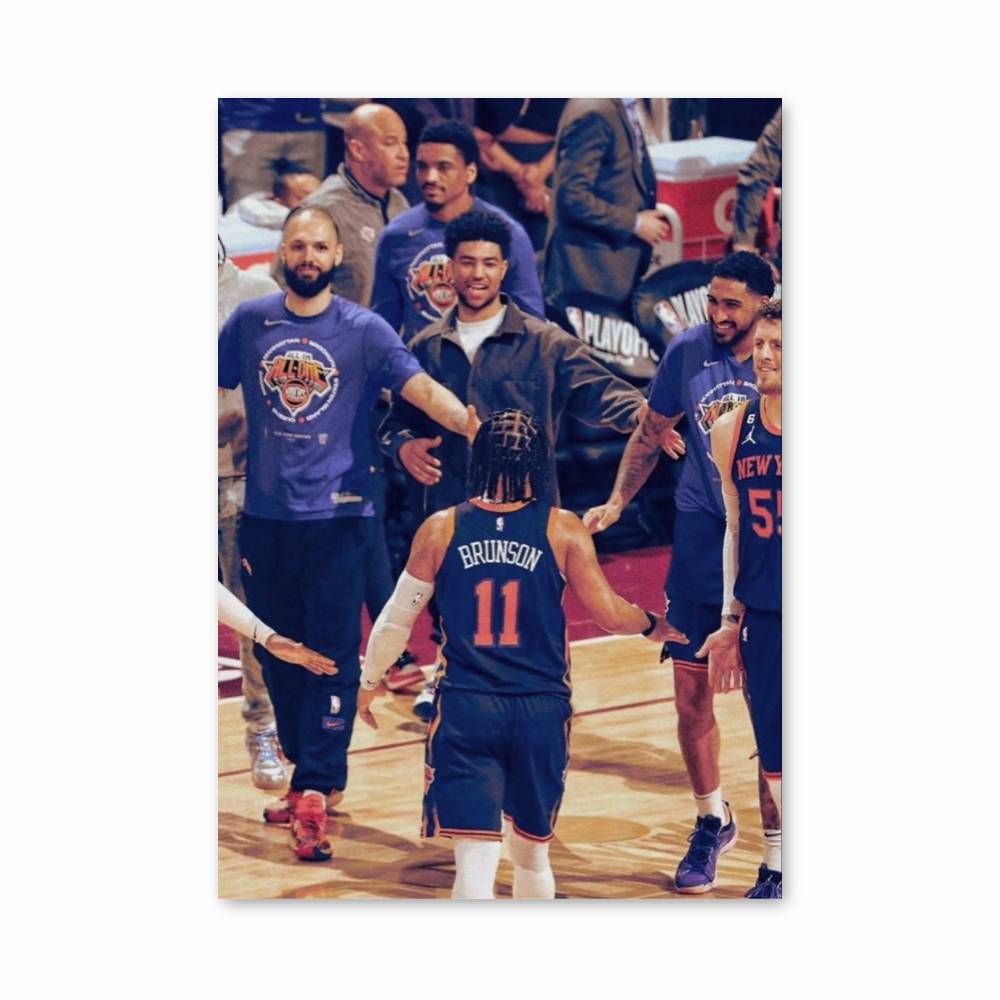 Poster Équipe Knicks Triomphante – affiche Basketball
