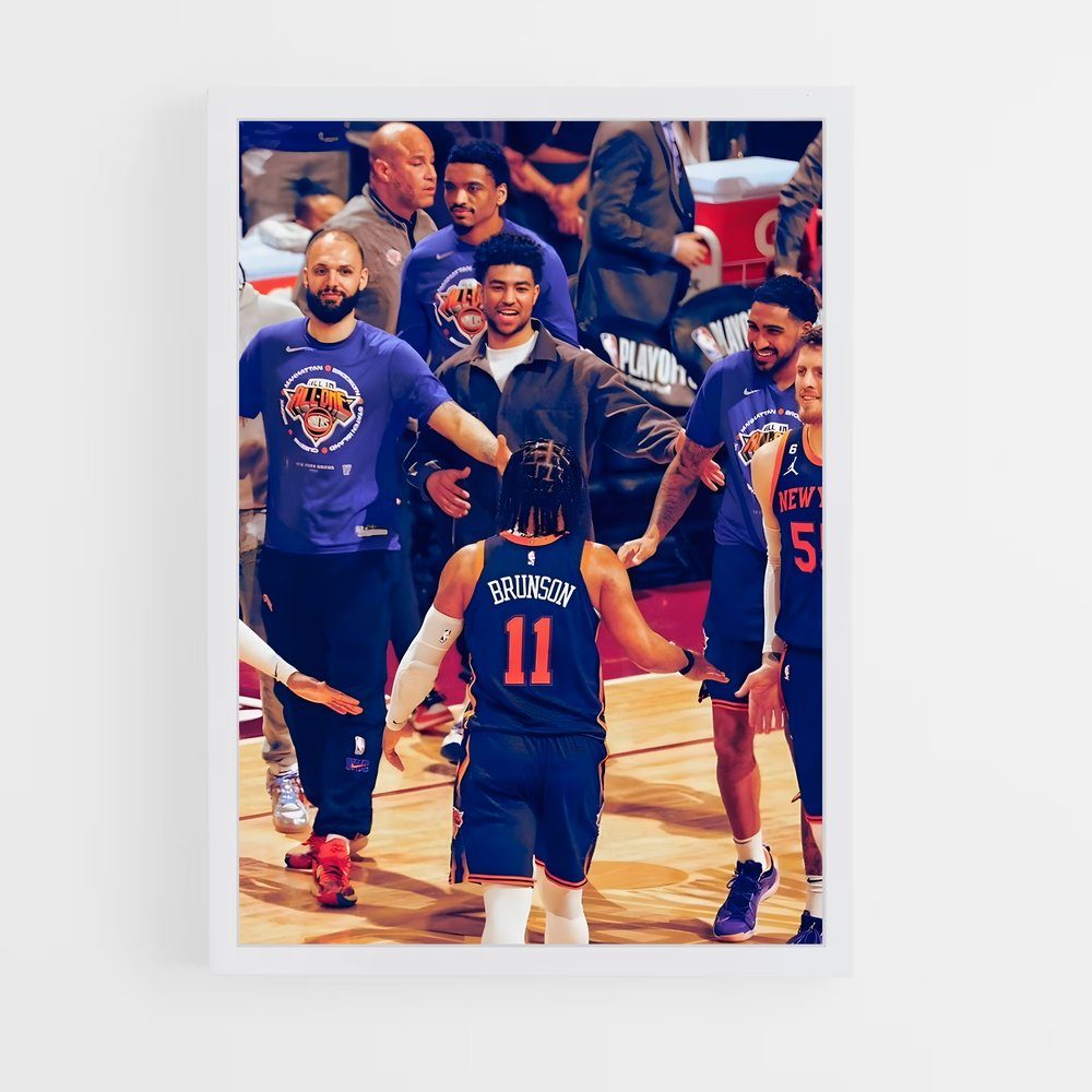 Poster Équipe Knicks Triomphante – affiche Basketball (vue 3)