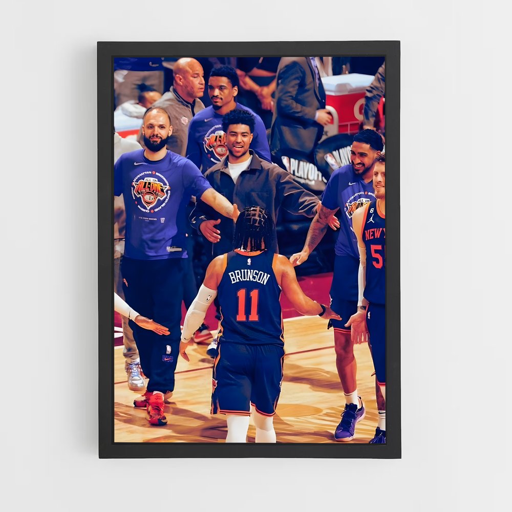 Poster Équipe Knicks Triomphante – affiche Basketball (vue 2)