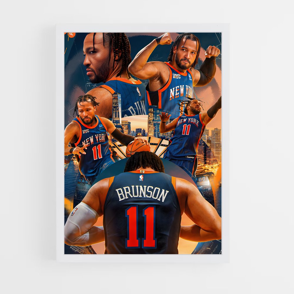 Poster Dynamisme Knicks – affiche Basketball (vue 3)