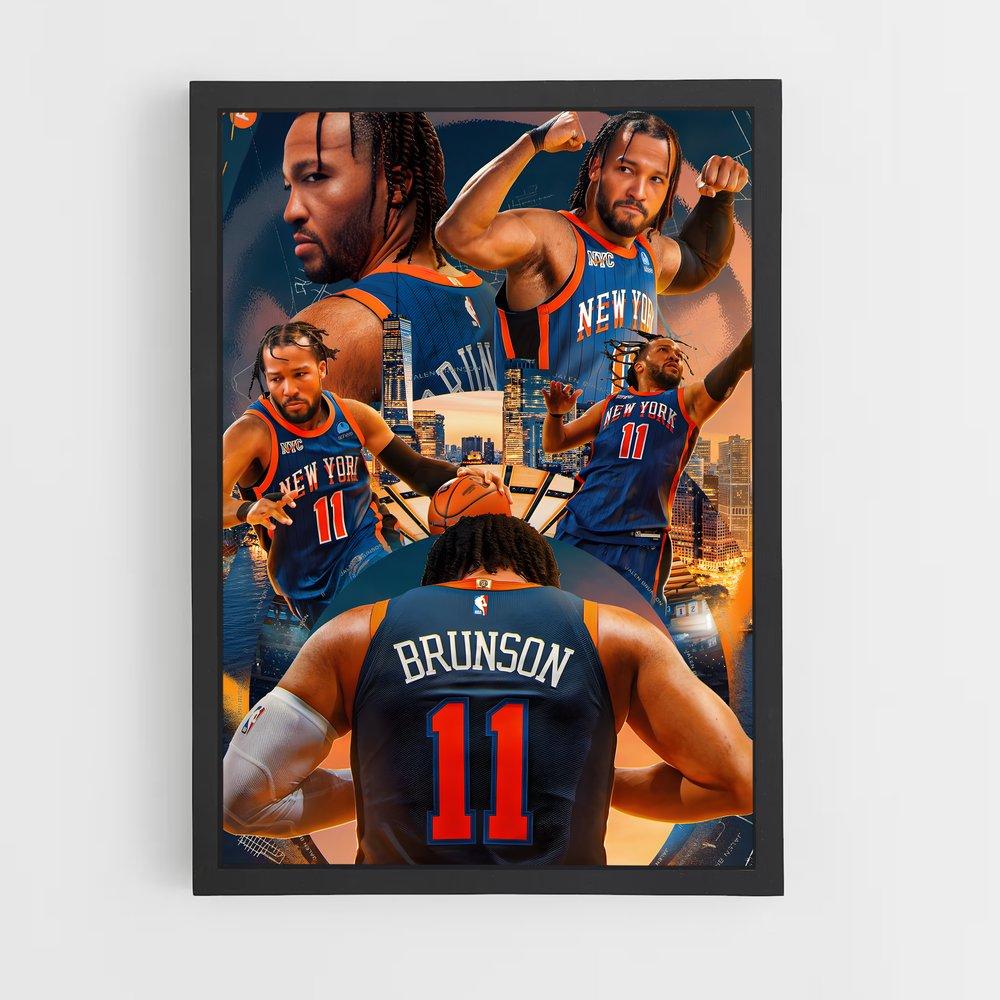 Poster Dynamisme Knicks – affiche Basketball (vue 2)
