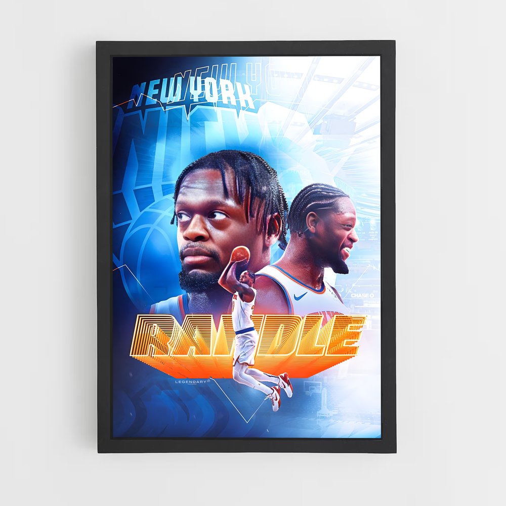 Poster Randle New York Knicks – affiche Basketball (vue 2)