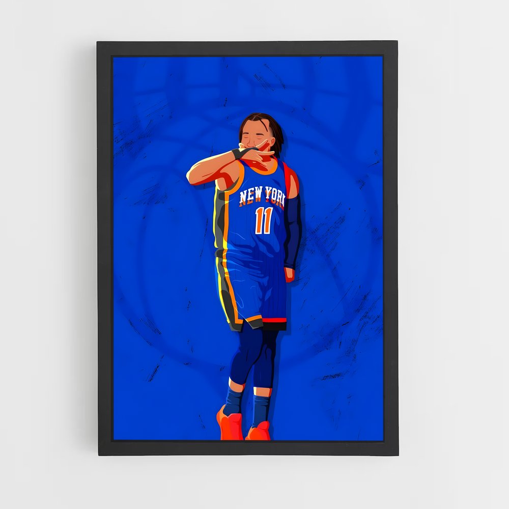 Poster Blue Knicks Player – affiche Basketball (vue 2)