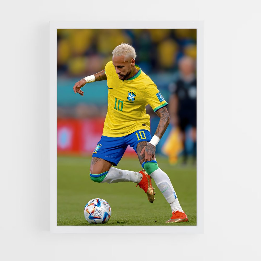 Poster Neymar Brésil – affiche Football (vue 3)