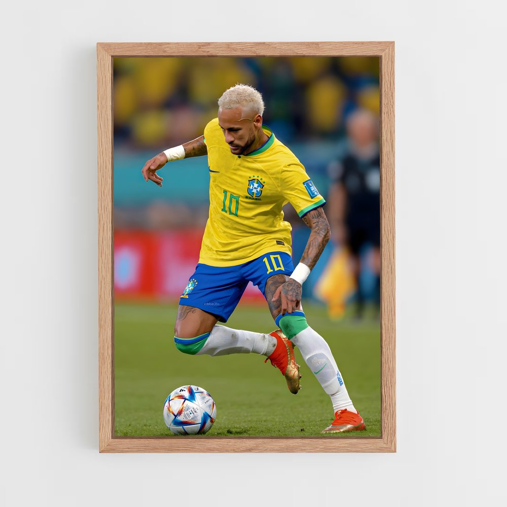 Poster Neymar Brésil – affiche Football (vue 4)