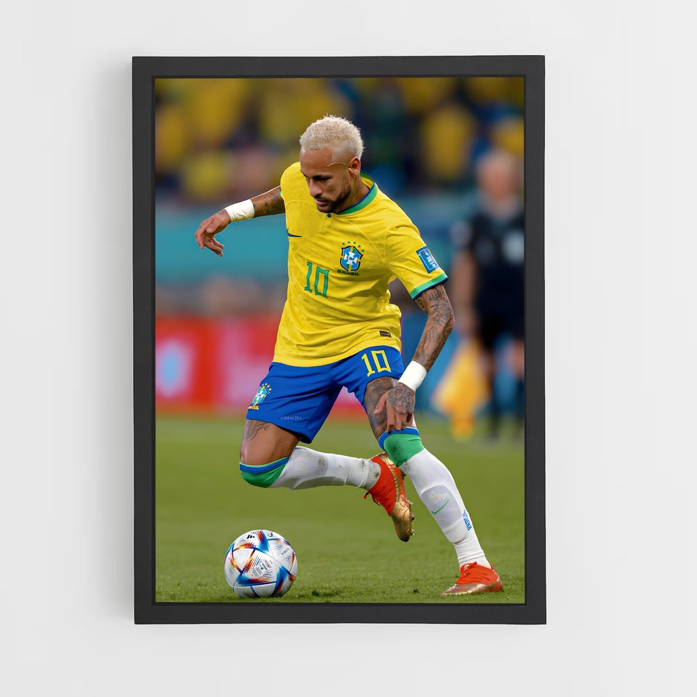 Poster Neymar Brésil – affiche Football (vue 2)