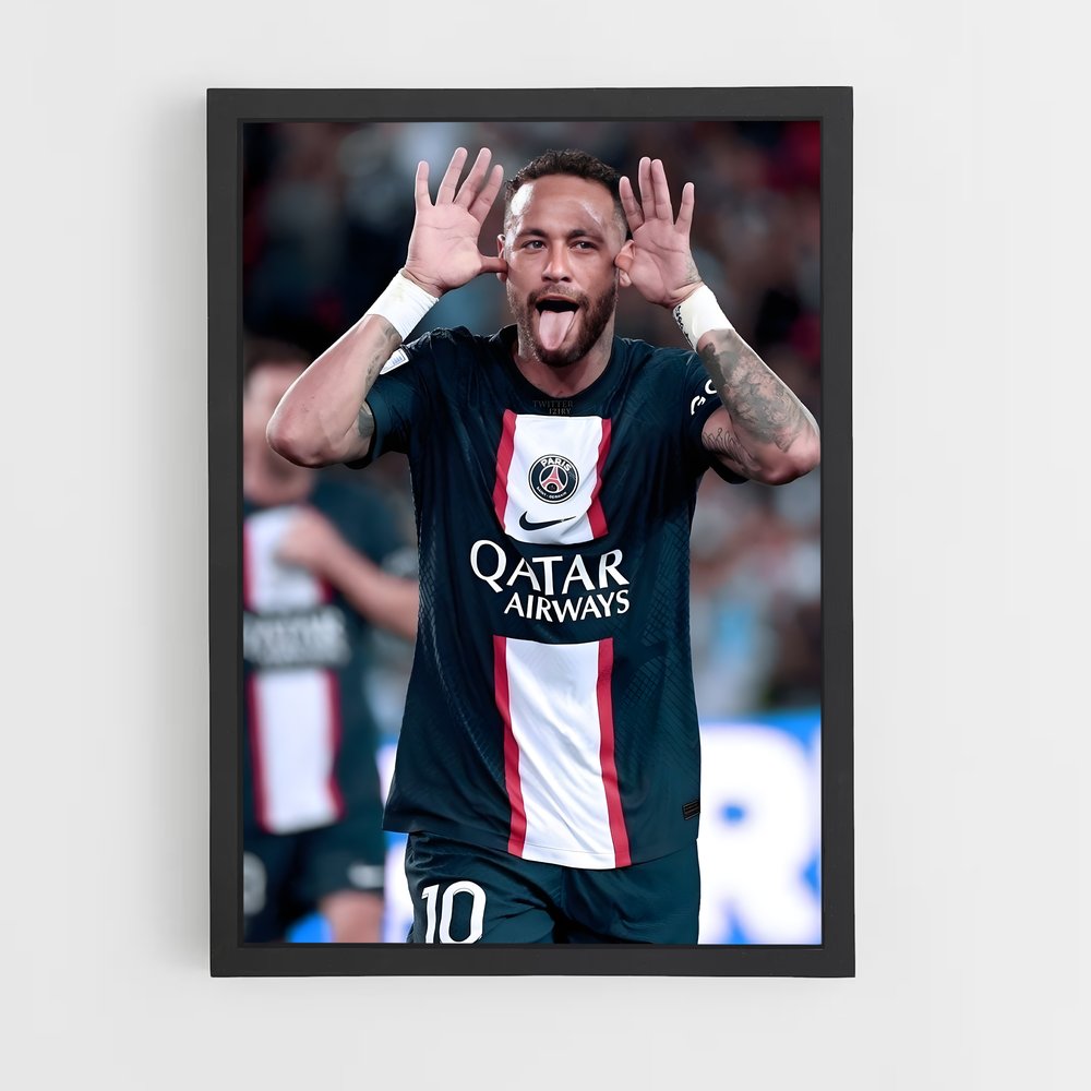Poster Célébration Neymar – affiche Football (vue 2)