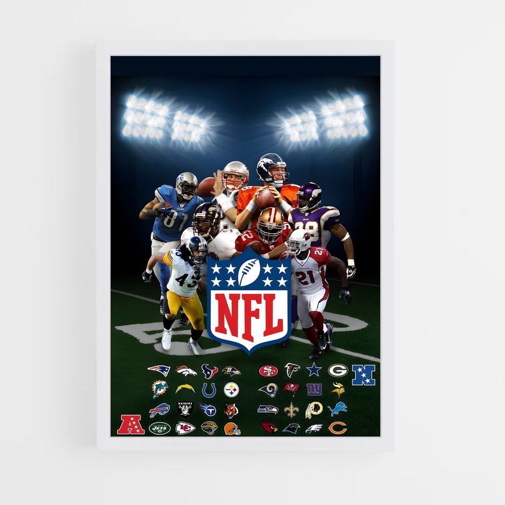 Poster NFL Équipes – affiche Football US (vue 3)