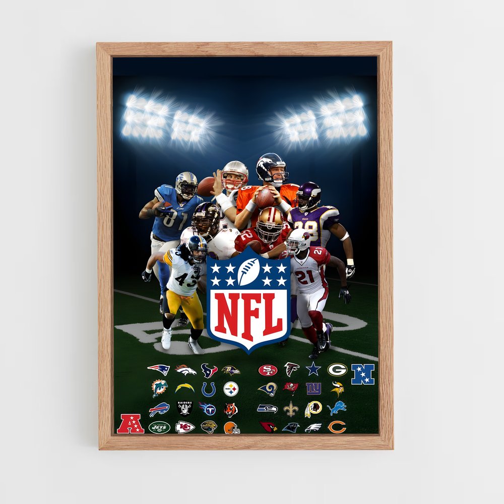 Poster NFL Équipes – affiche Football US (vue 4)