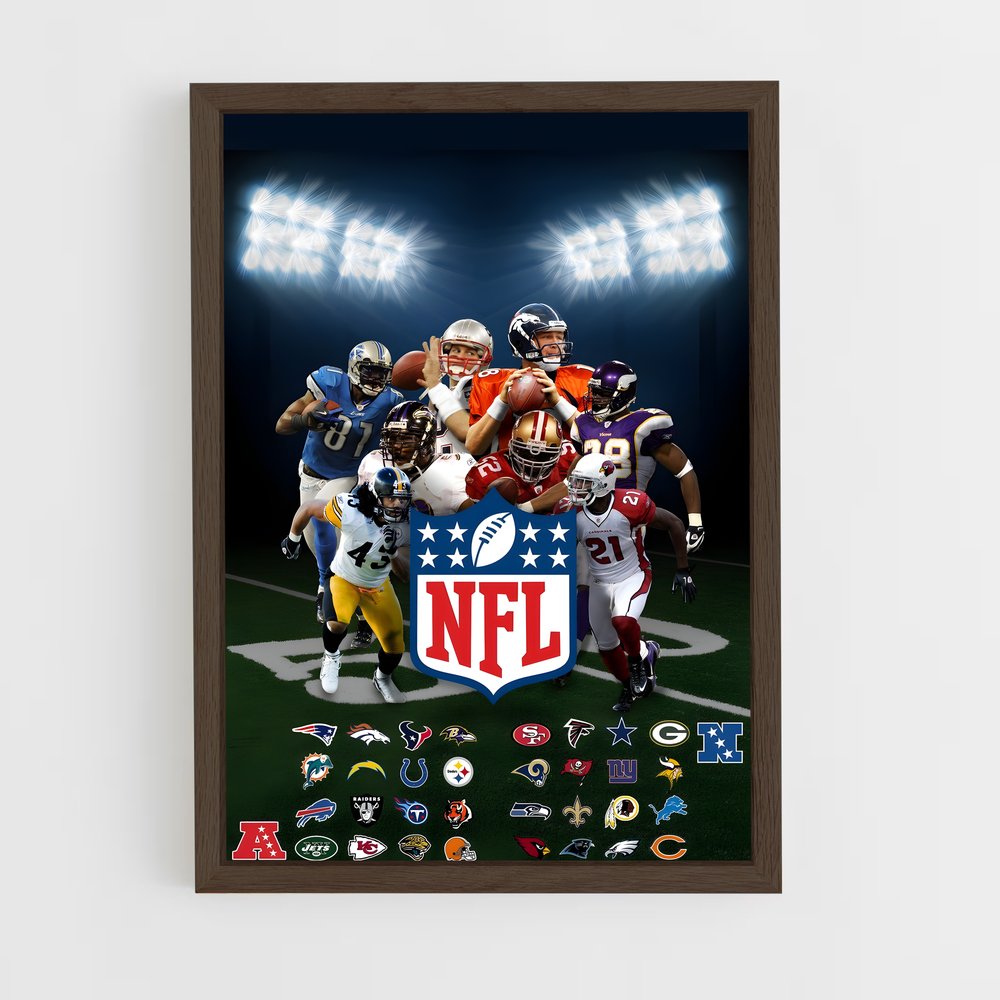 Poster NFL Équipes – affiche Football US (vue 5)