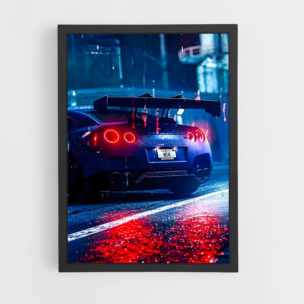 Poster Nissan GTR Néon (vue 2)