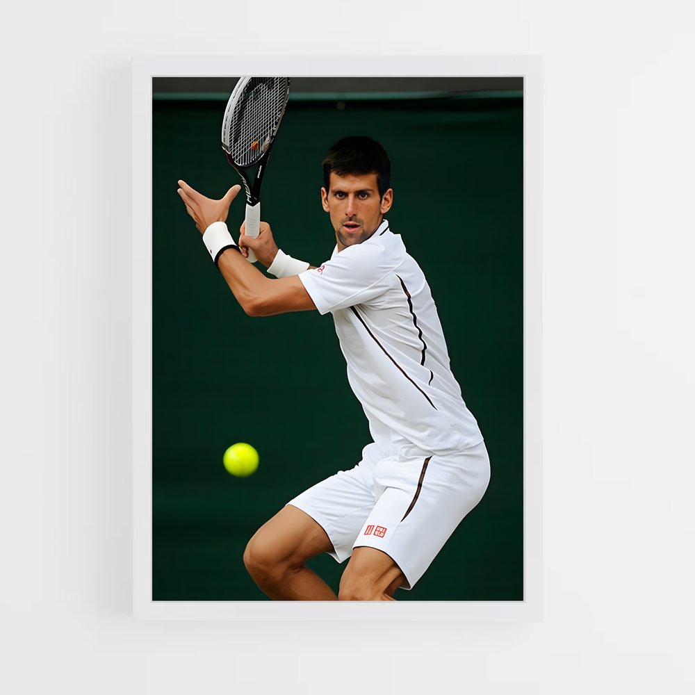 Poster Djokovic Balle – affiche Tennis (vue 3)