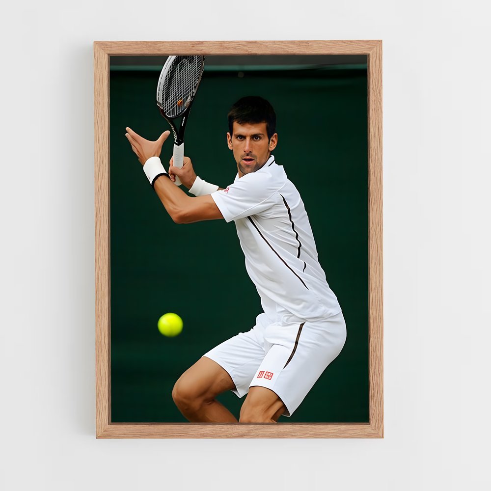 Poster Djokovic Balle – affiche Tennis (vue 4)