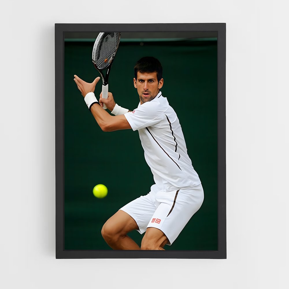 Poster Djokovic Balle – affiche Tennis (vue 2)