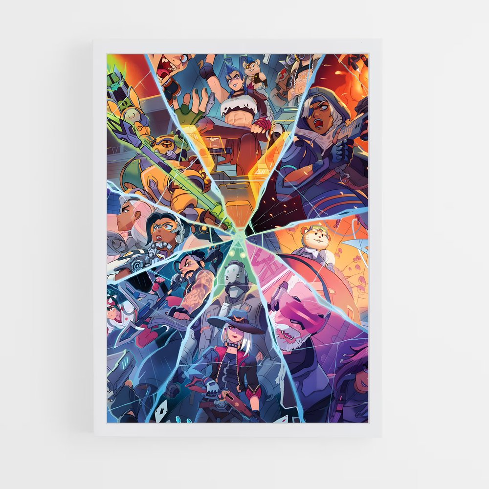 Poster Heroes Fracturés – affiche Overwatch (vue 3)