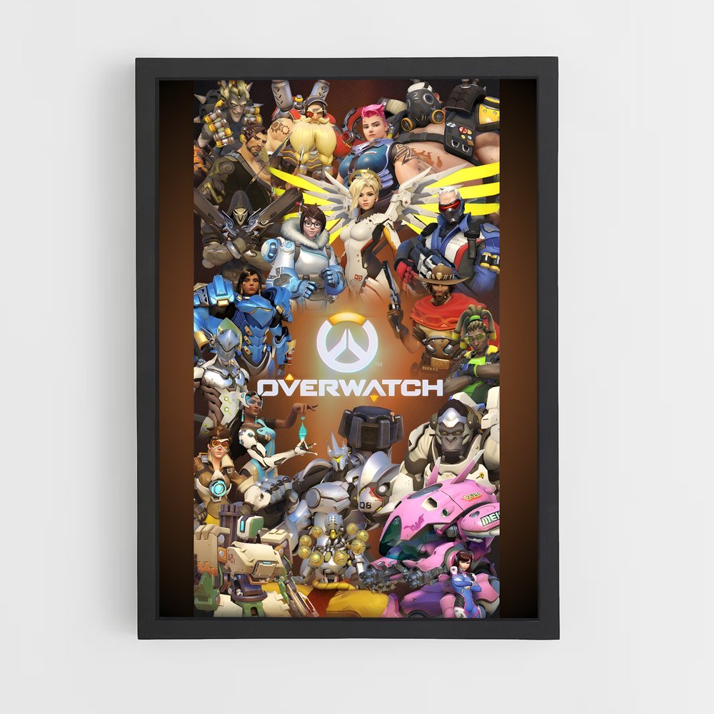 Poster Heroes Assemble – affiche Overwatch (vue 2)