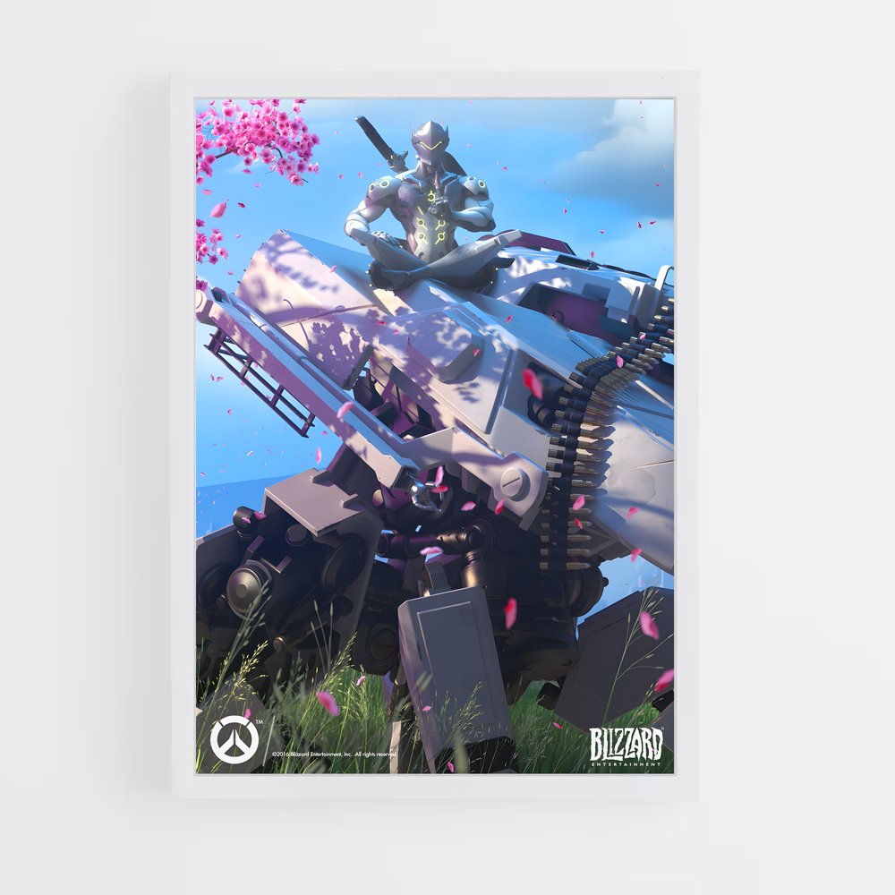 Poster Genji et Bastion Tranquillité – affiche Overwatch (vue 3)